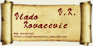 Vlado Kovačević vizit kartica